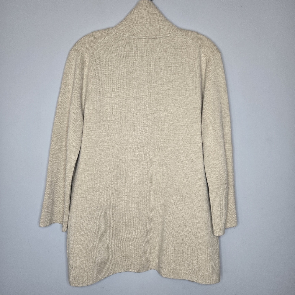 J.crew Sophia Sweater blazer open‎ front heather natural color wheat wool blend - Picture 11 of 11